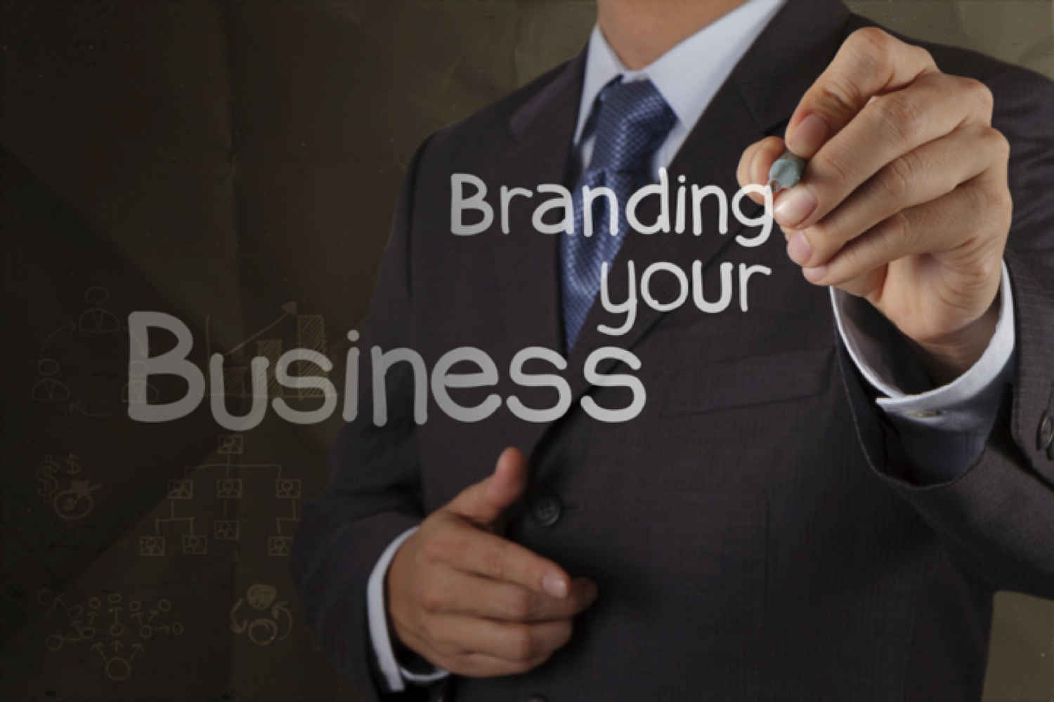 Man Writing Branding Your Business